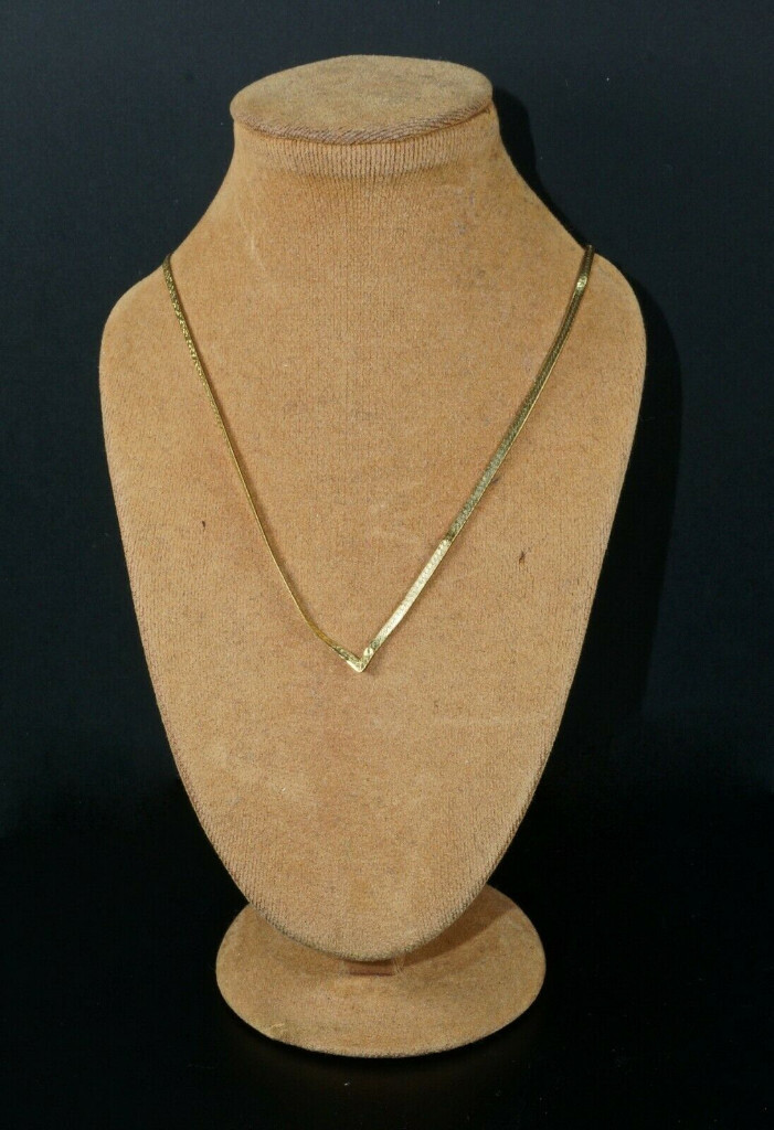 9 ct gold 16inch herringbone design 